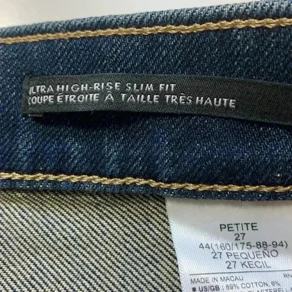 Banana Republic Petite Ultra High Rise Slim Fit Premium Denim Jeans w Stretch 27 - Picture 5 of 7